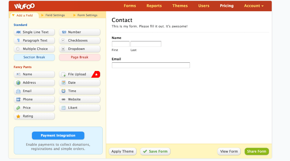 4 Best Online Form Builders For Wix 2019 - wufoo has an established reputation as a solid form builder that s especially good for beginners they have most of the same great functions you d expect