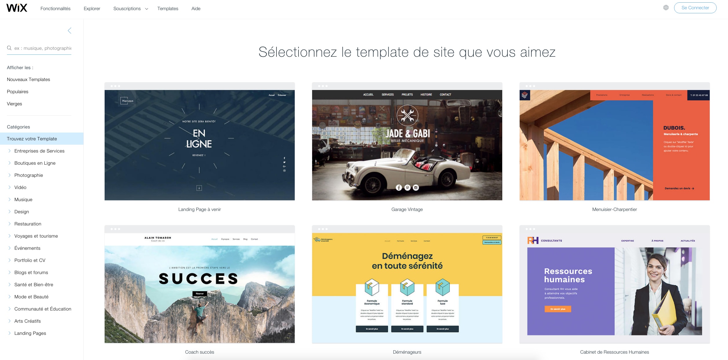wix-templates-fr