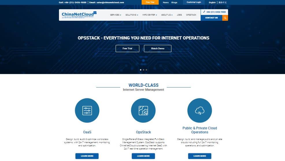 ChinaNetCloud website