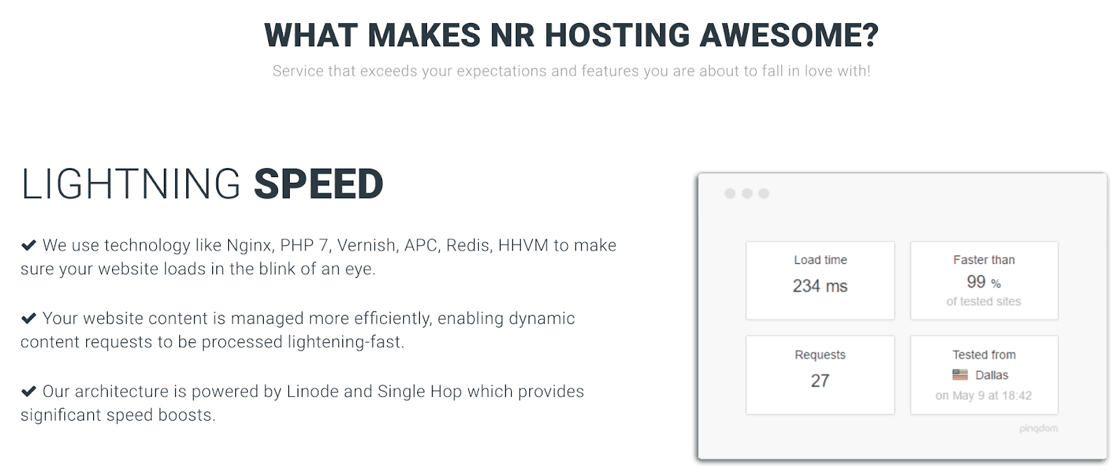 NR hosting main