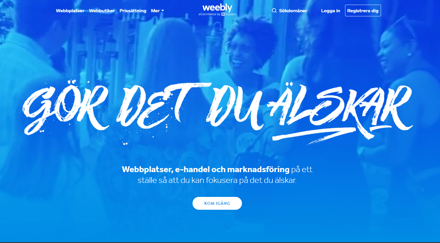 Weebly homepage