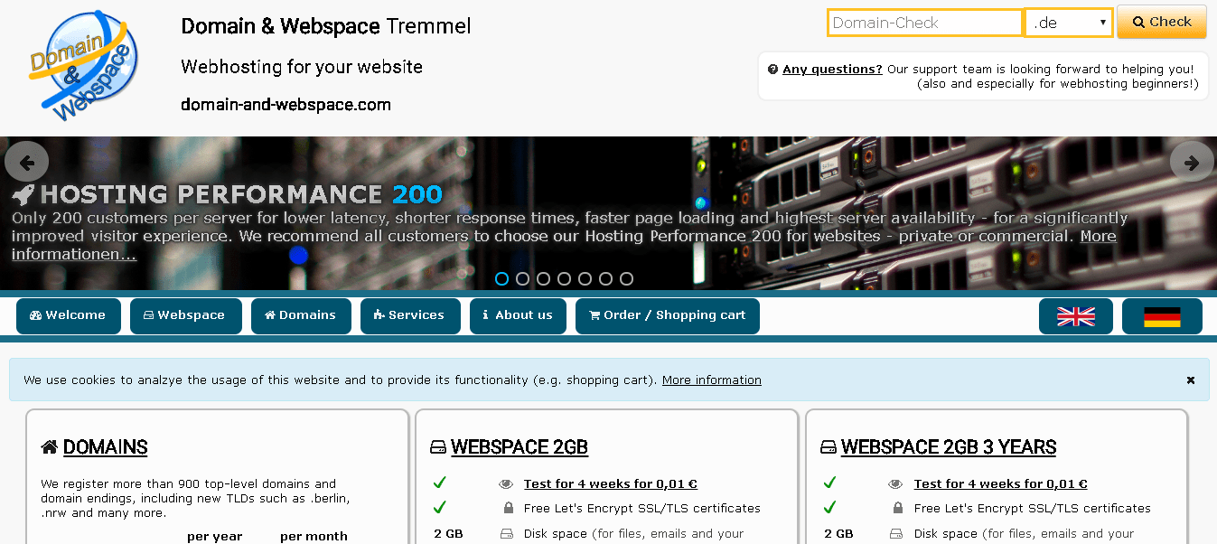 domain&websapce main