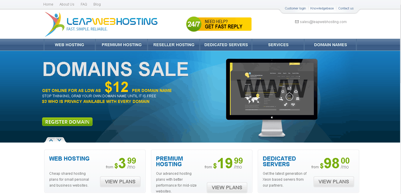 leapwebhosting main