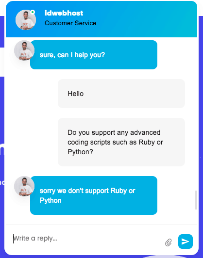 IDwebhost Live Chat Support