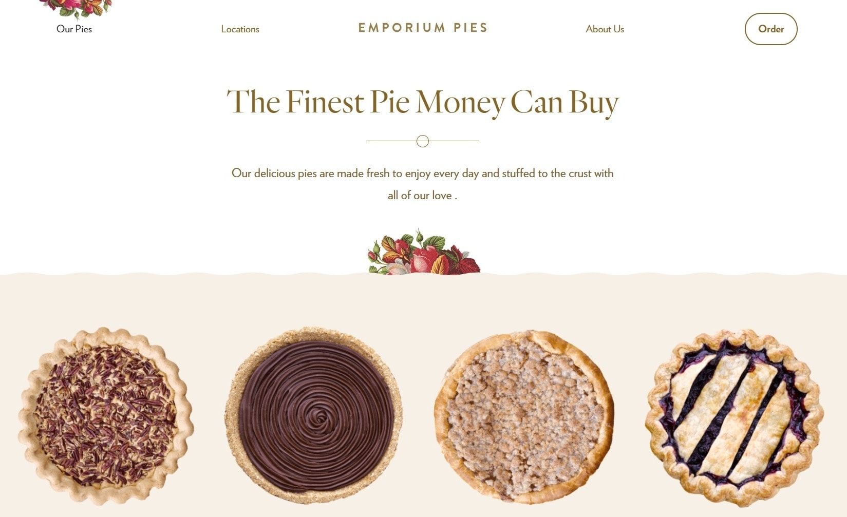 Emporium Pies Bakery Website