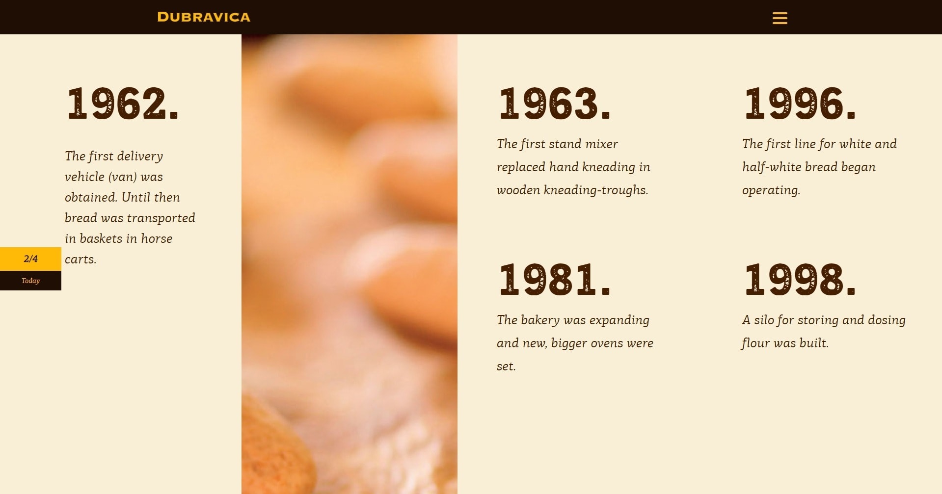 Pekara Dubravica Bakery Website