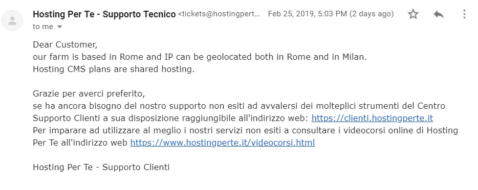 Web to web chat in Milan