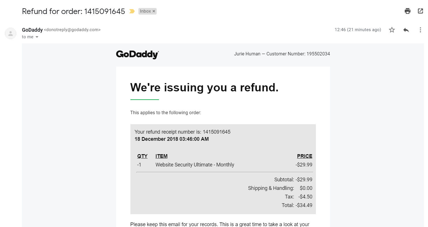 How to Cancel Your Account with GoDaddy and Get a Refund-image3