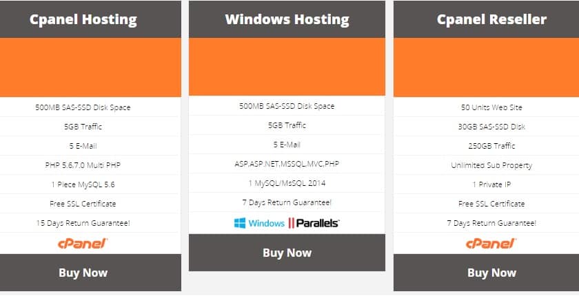 Inetmar hosting packages