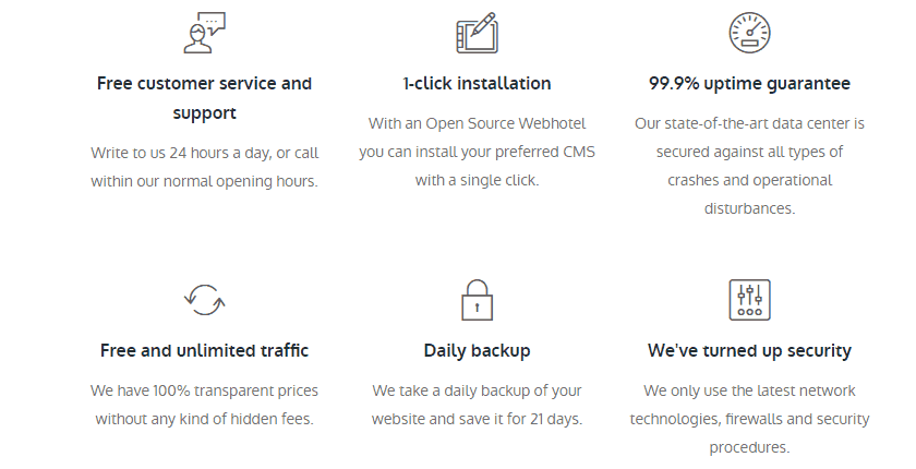 Wannafind hosting features