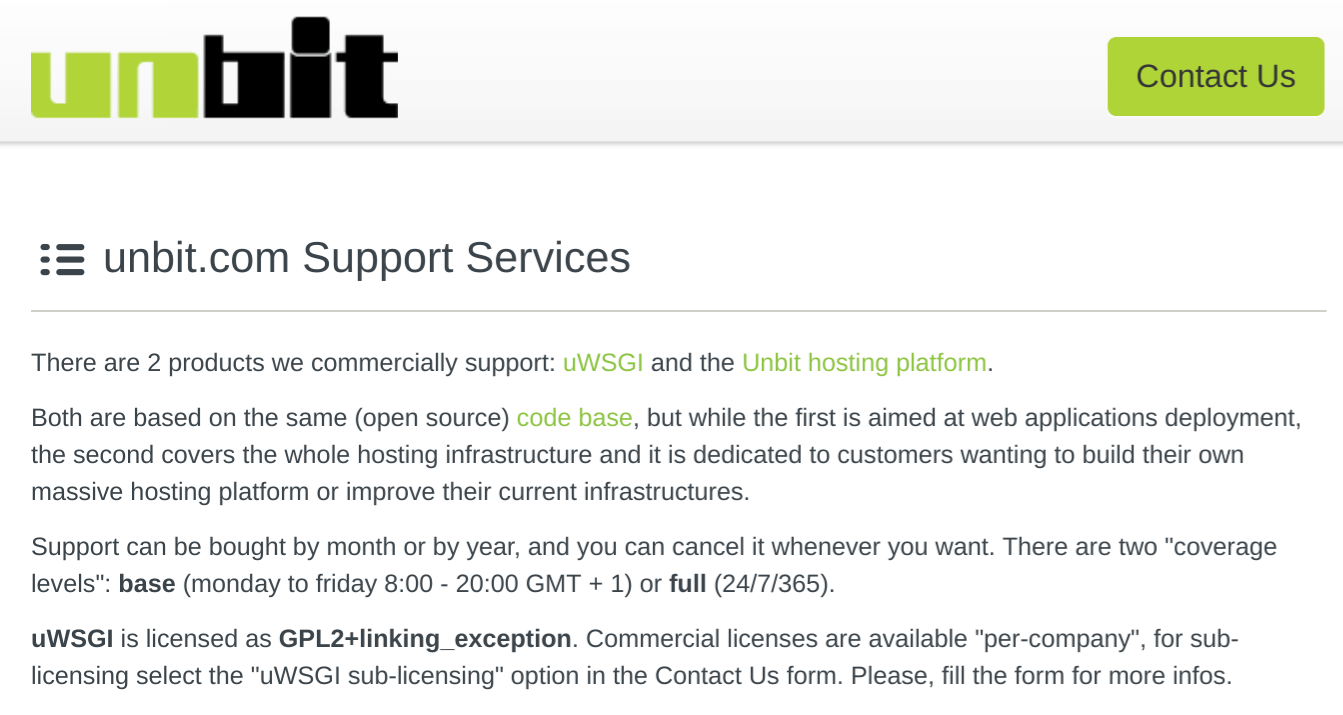 UnBit support