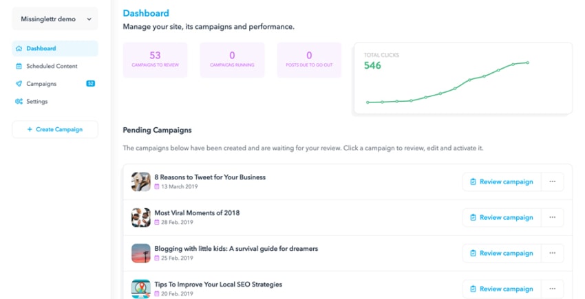 Monitoring user engagement on MissingLetter dashboard