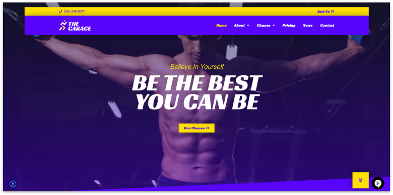 Elementor fitness template