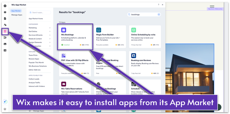 Wix's App Market