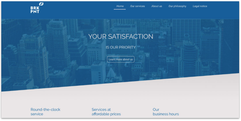 IONOS website template