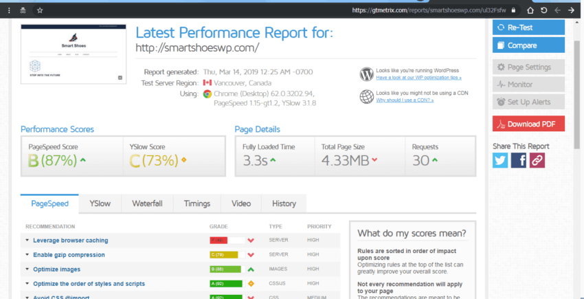 XML_SITEMAPS plugin speed test