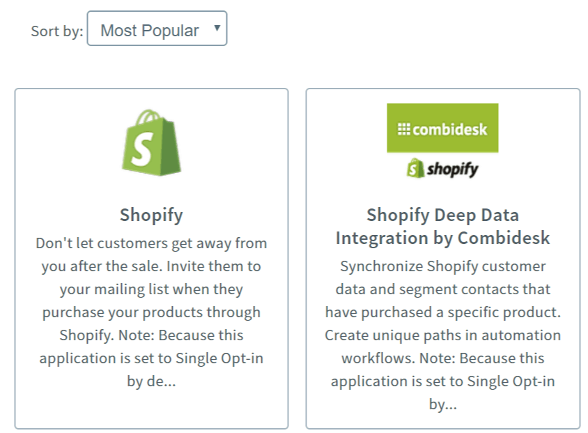 Aweber for Shopify