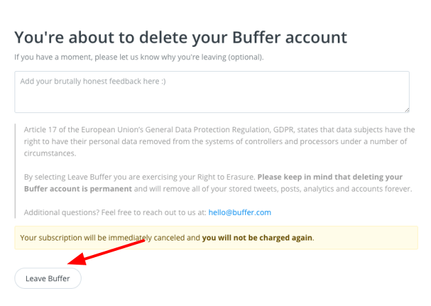 How to Cancel Your Account with Buffer and Get Refunded-image3