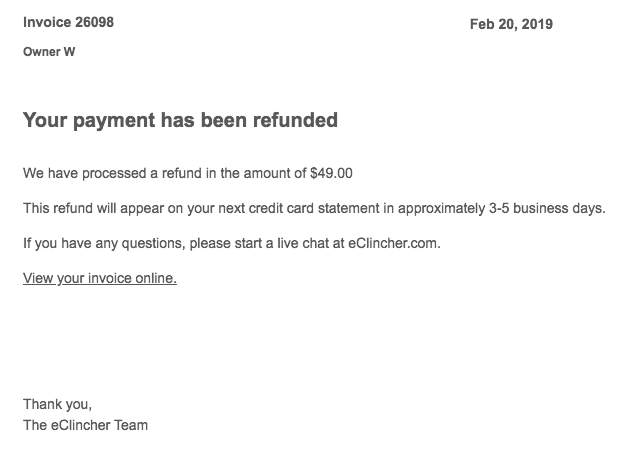 How to Cancel Your Account with eClincher and Get a Refund-image6
