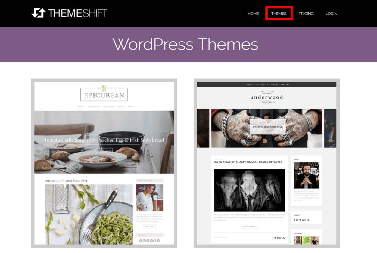 THEMESHIFT - WordPress Themes Vendor Review [HQ DESIGNS]-image1