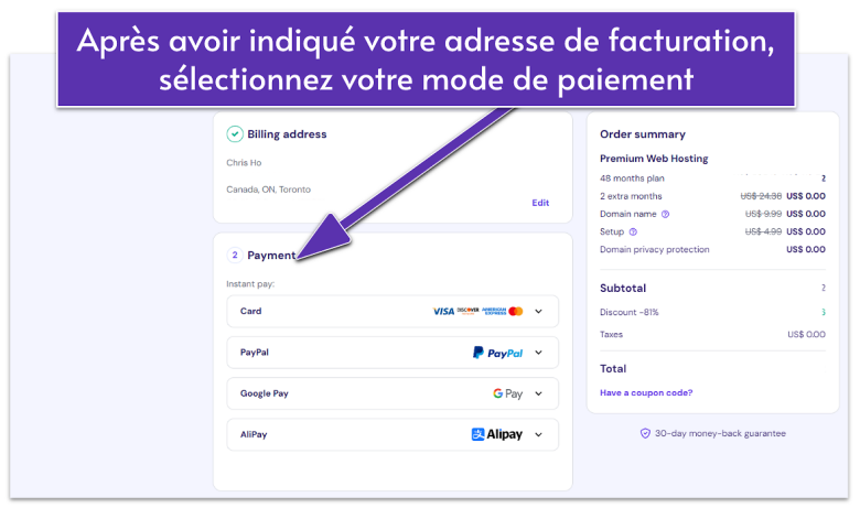 Hostinger Payment Method Options
