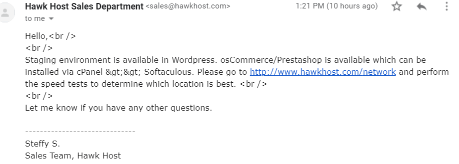 Hawk-Host-customer support