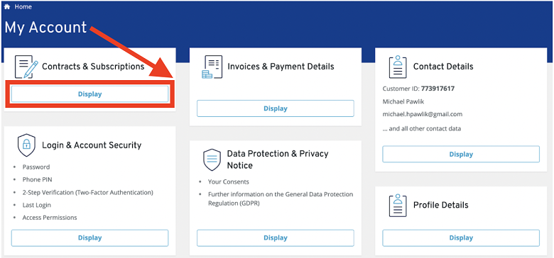 1&1 IONOS, contracts and subscriptions