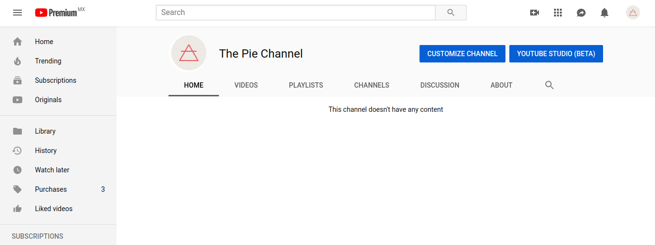 YouTube screenshot - Channel with new logo