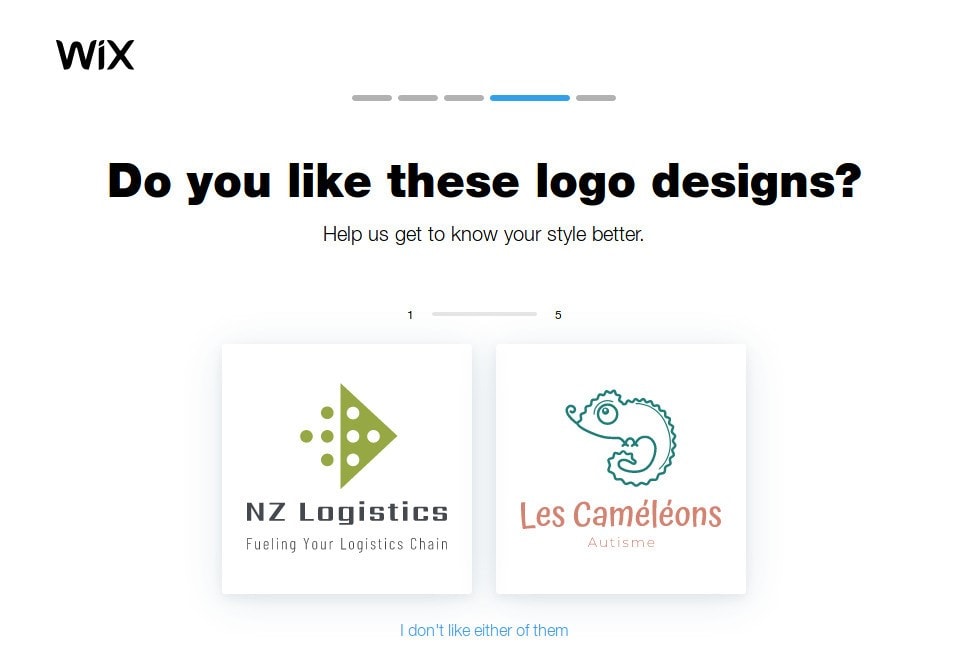 Wix Logo Maker screenshot - Logo styles