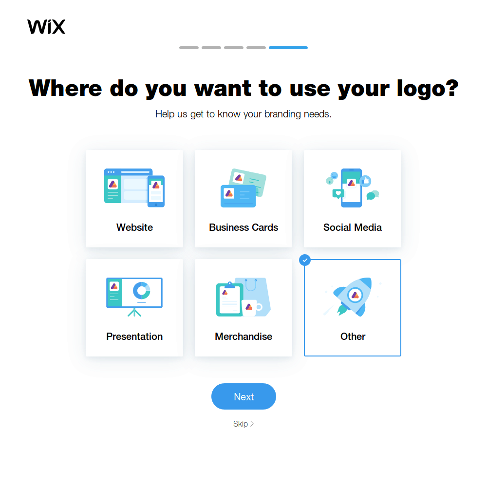 Wix Logo Maker screenshot - Logo usages