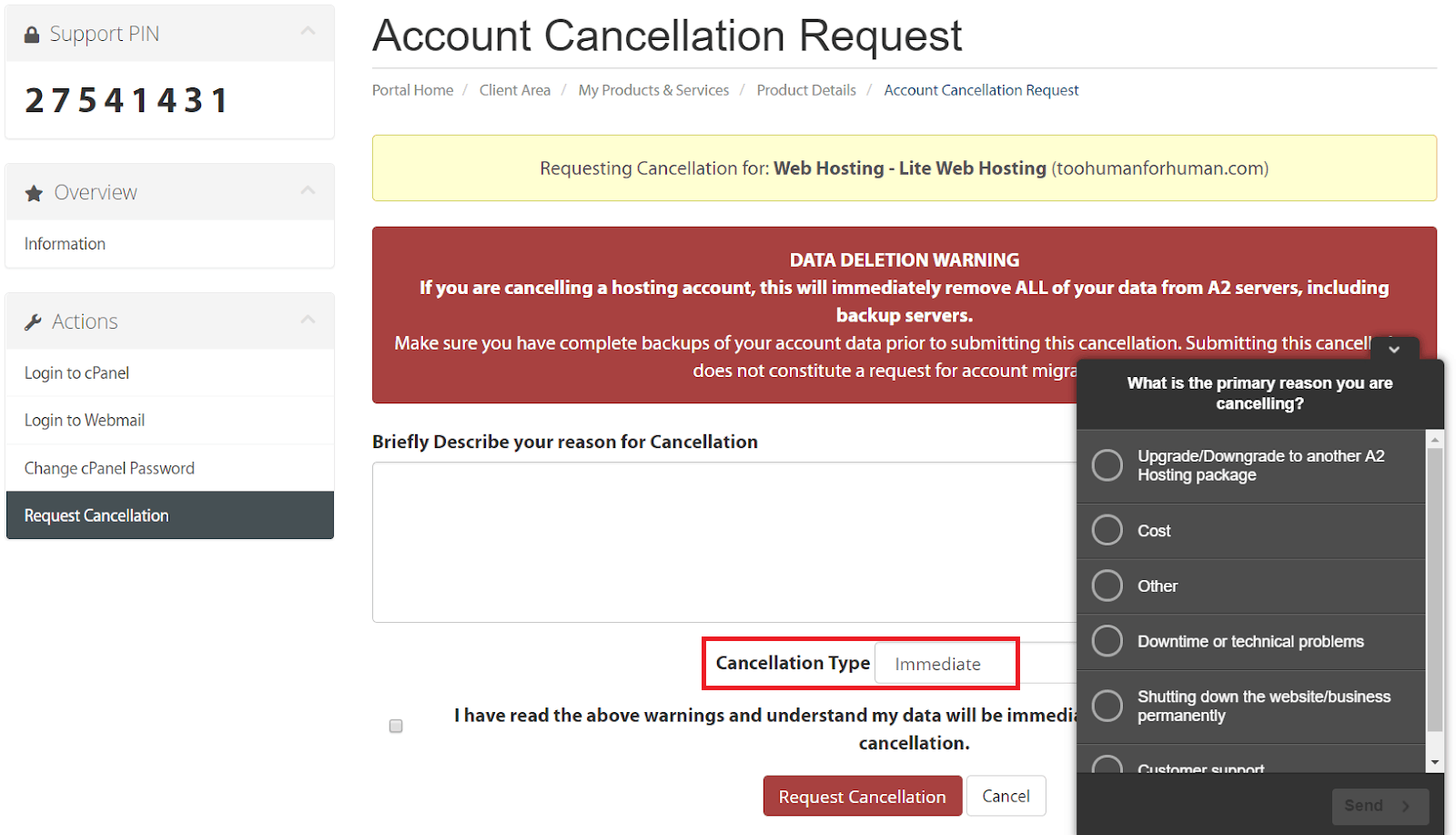 Hosted account. Refund Policy SITEGROUND hosting.