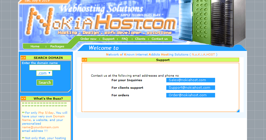NokiaHost.com support