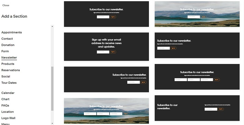 Squarespace Newsletter Blocks