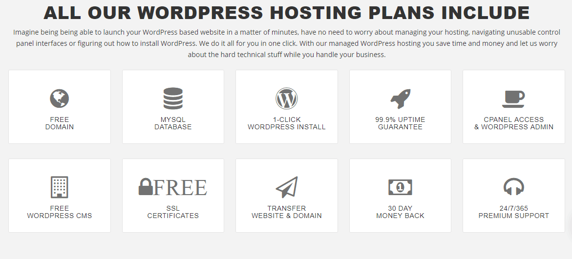 Three Pixels Web hosting features