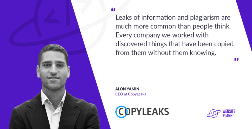 Alon Yamin CopyLeaks Plagiarism Checker