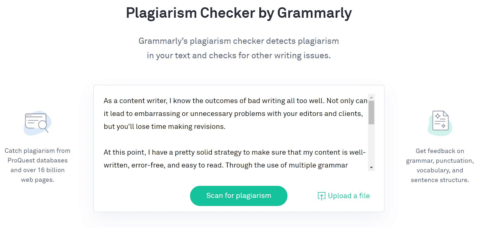 grammarly free plagiarism checker