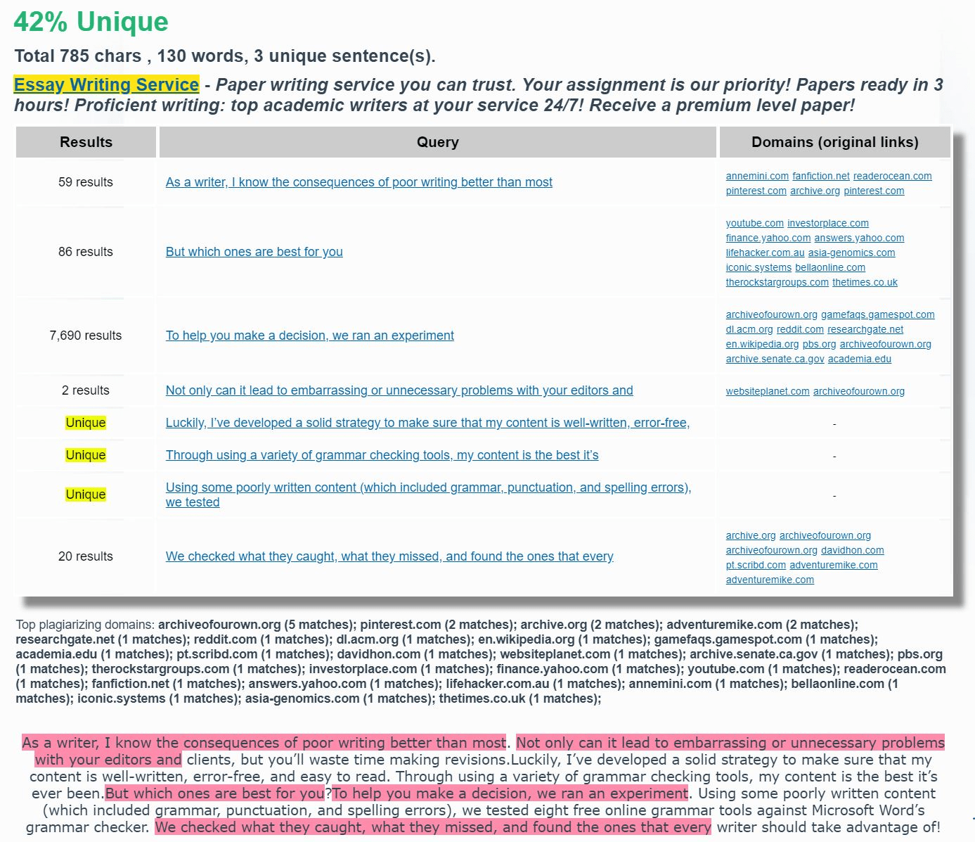 free plagiarism checker reddit