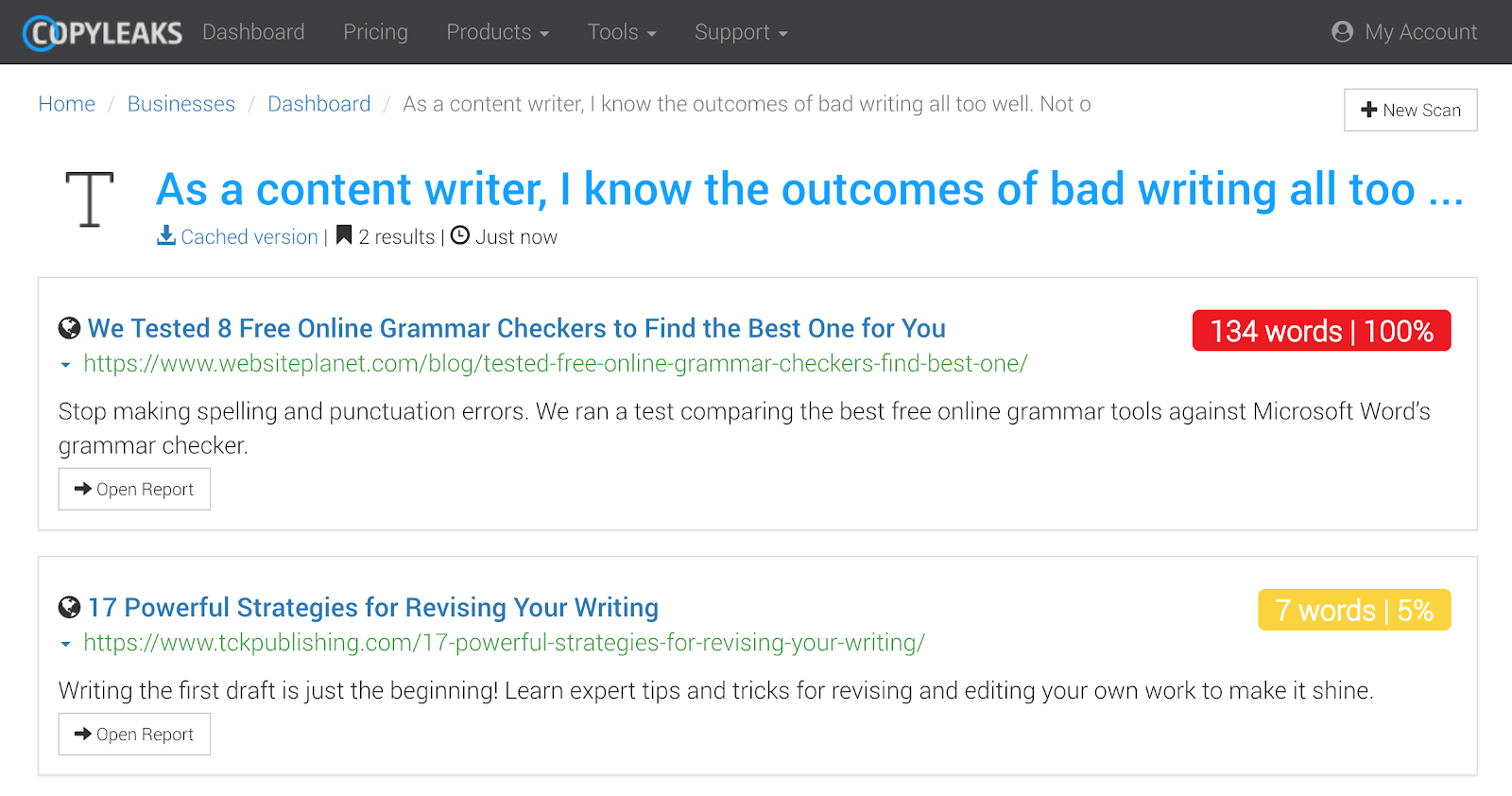 CopyLeaks - Online Plagiarism Checker