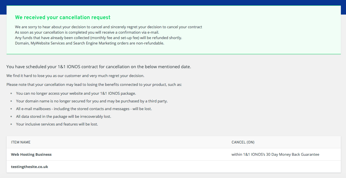 How To Cancel Your Account With 1 1 Ionos Get A Refund