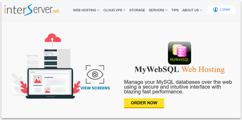 InterServer MySQL hosting.