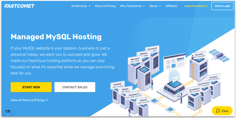 FastComet managed MySQL hosting.