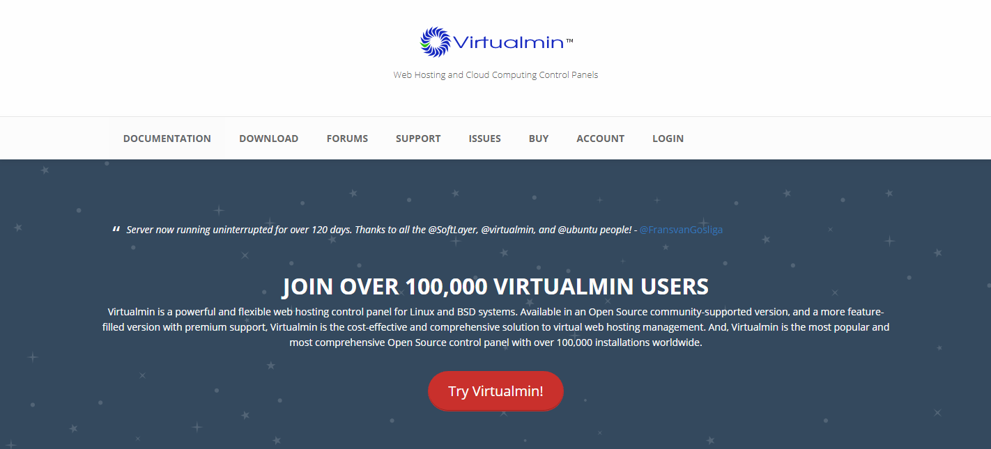 Virtualmin Homepage – Free cPanel Alternative