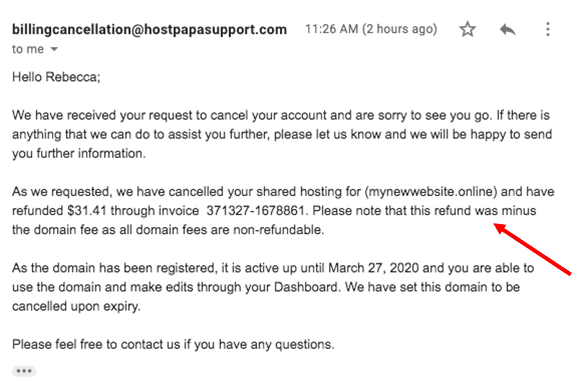 How to Cancel Your Account with HostPapa and Get a Refund-image6