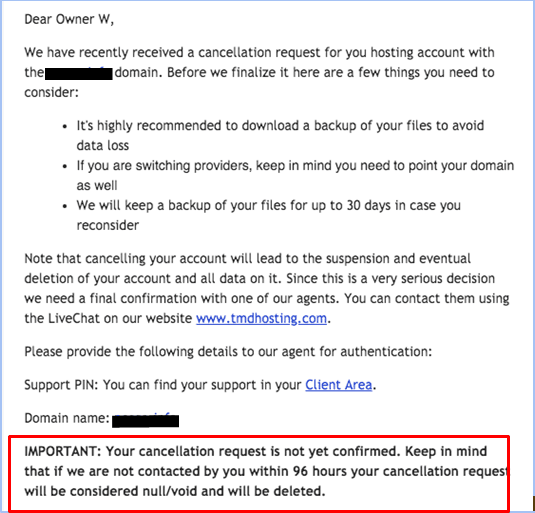 How to Cancel Your Account with TMDHosting and Get a Refund-image2