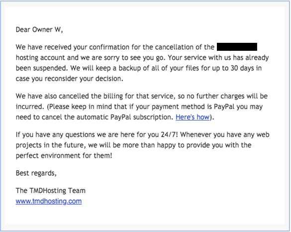 How to Cancel Your Account with TMDHosting and Get a Refund-image4