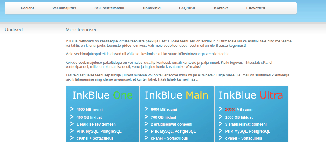 InkBlue features