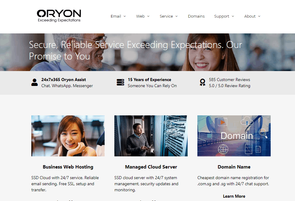 Oryon hosting solutions