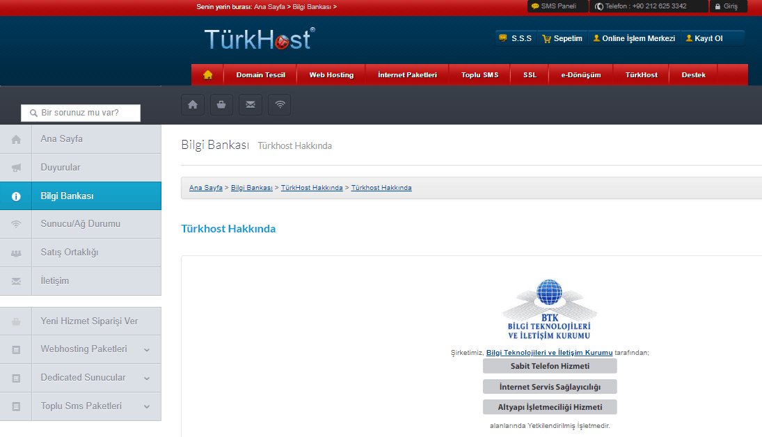 TurkHost support