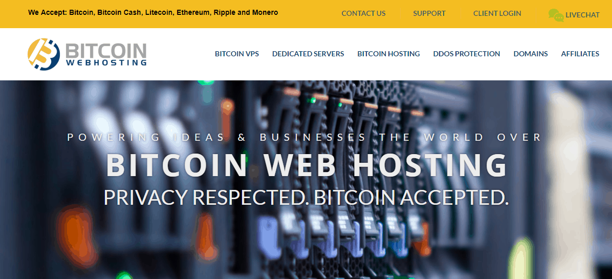 bitcoin website hosting