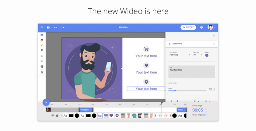 Wideo online video editor